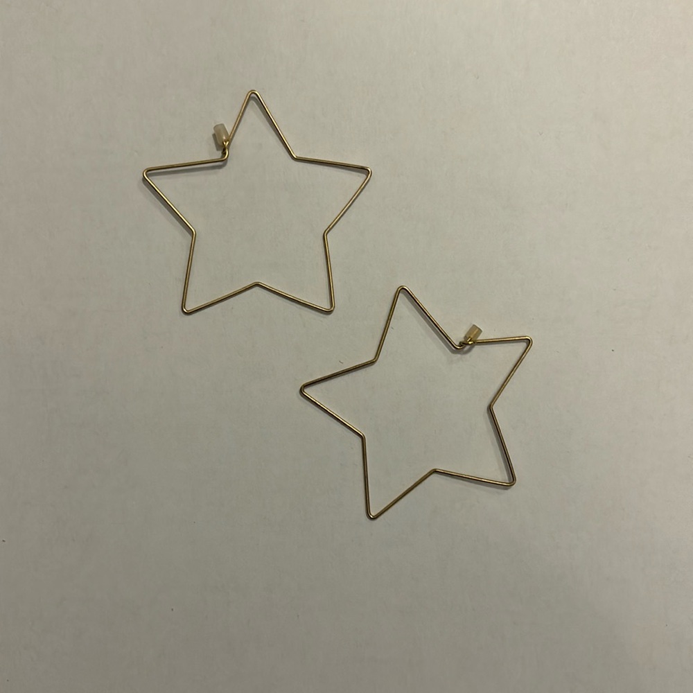 Gold star hoops